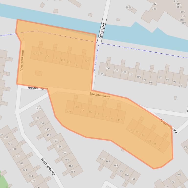 Kaart van postcodegebied 3607KG.