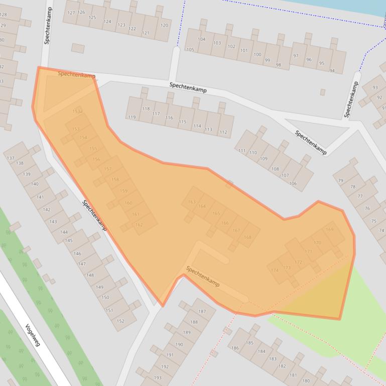 Kaart van postcodegebied 3607KJ.