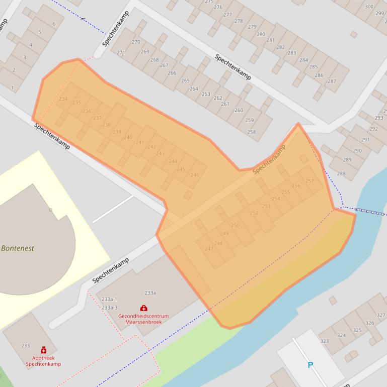 Kaart van postcodegebied 3607KP.