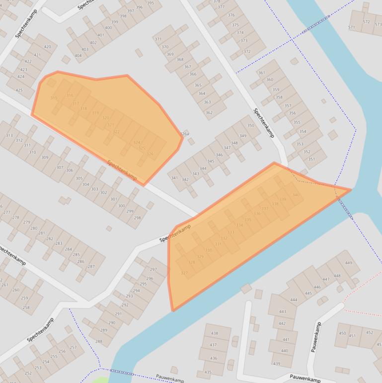 Kaart van postcodegebied 3607KT.