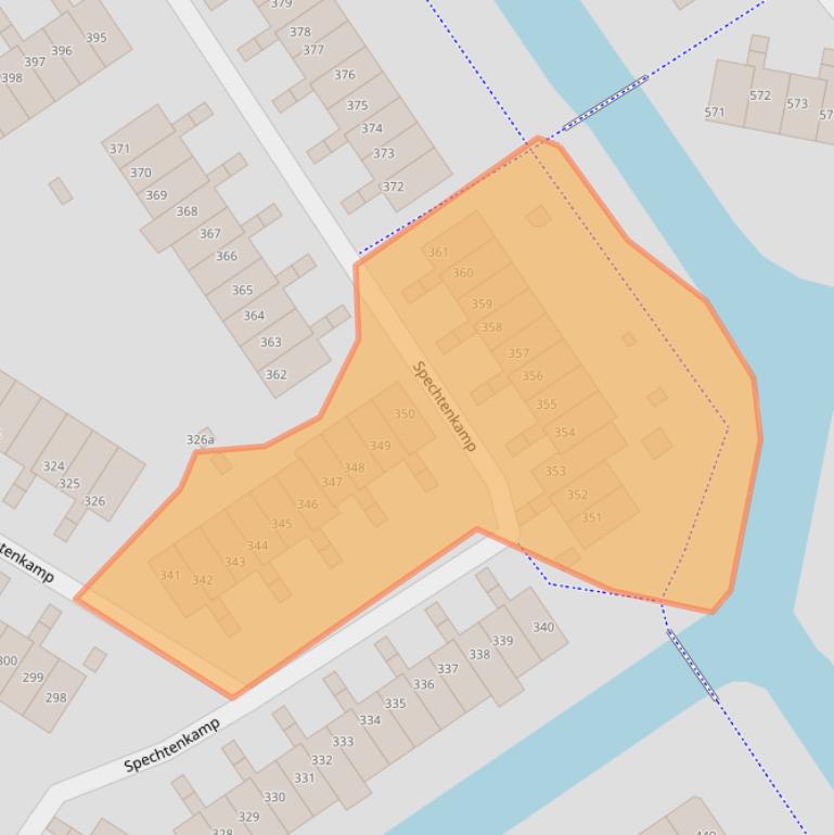 Kaart van postcodegebied 3607KV.
