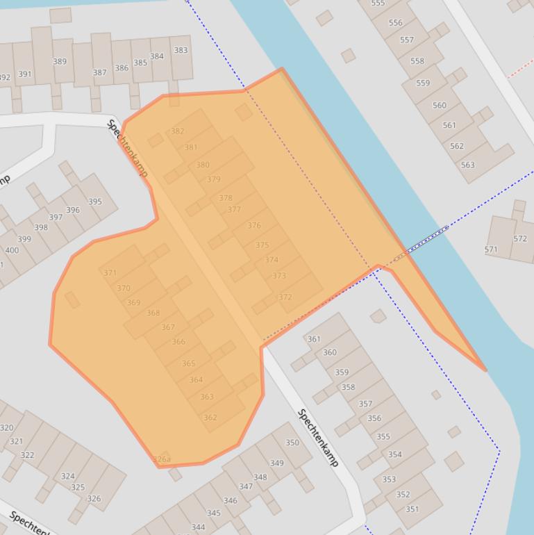 Kaart van postcodegebied 3607KW.