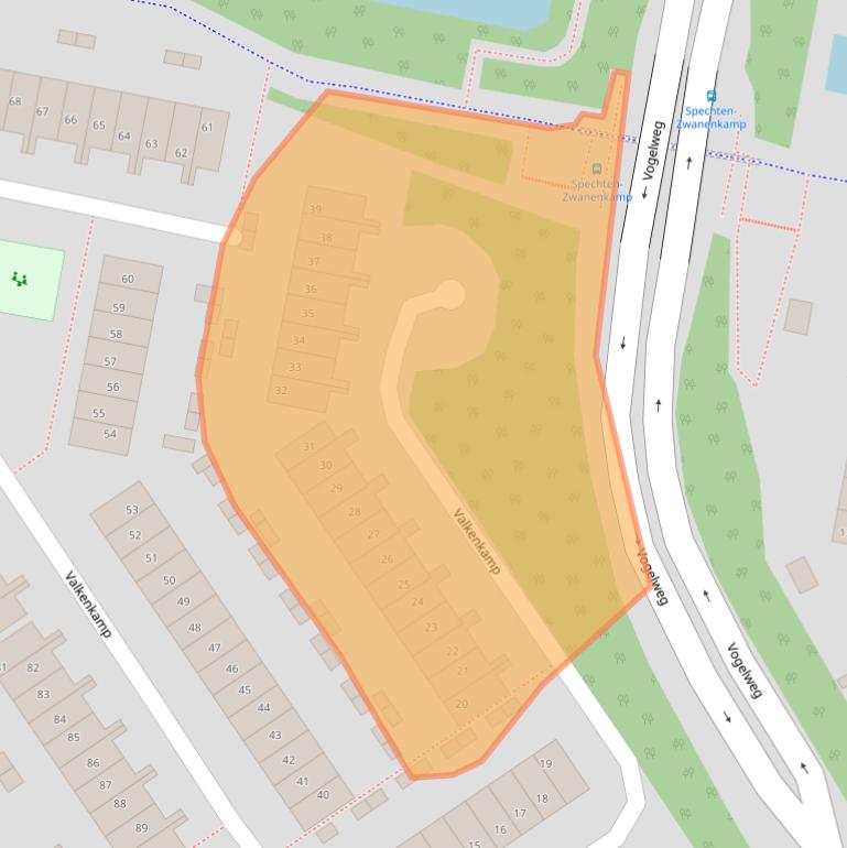 Kaart van postcodegebied 3607LB.