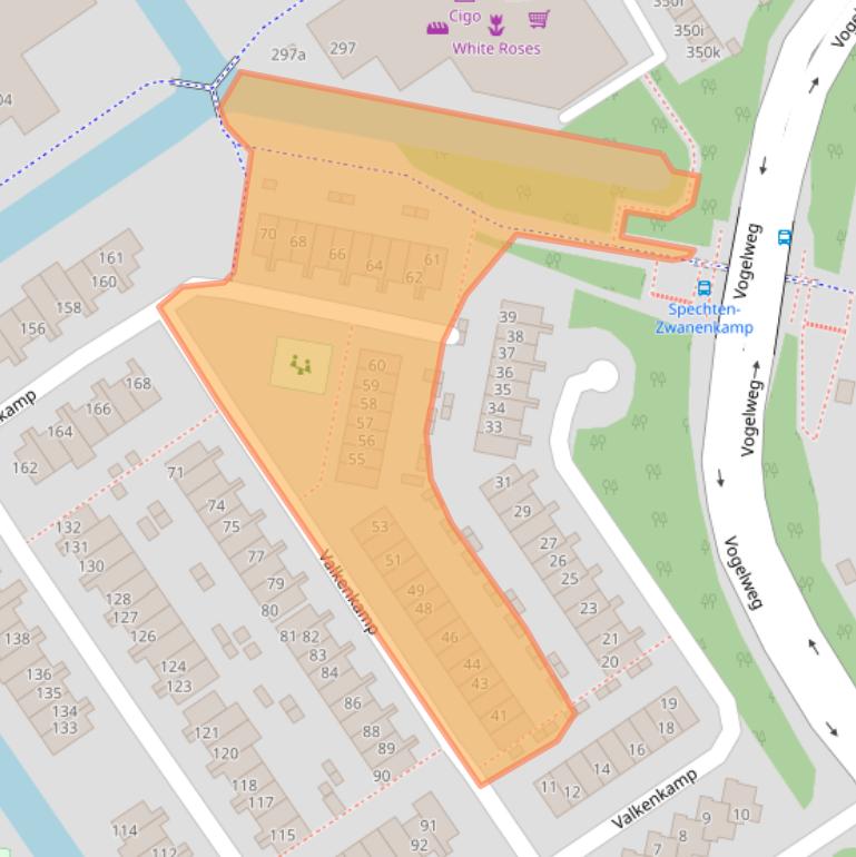 Kaart van postcodegebied 3607LC.