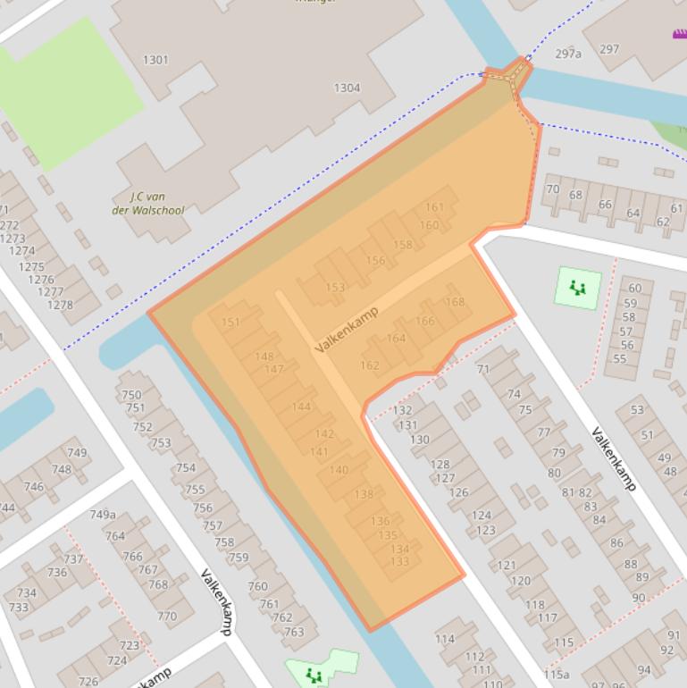 Kaart van postcodegebied 3607LH.