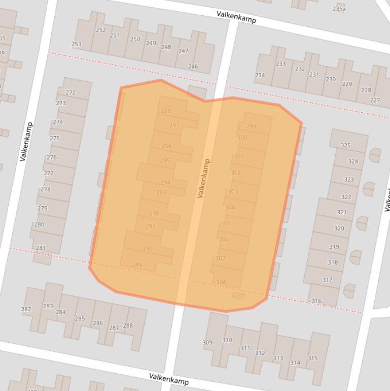 Kaart van postcodegebied 3607LP.