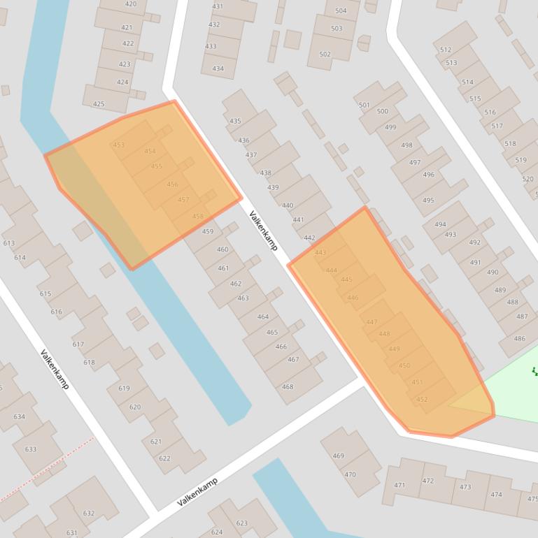 Kaart van postcodegebied 3607MB.