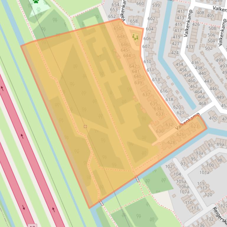 Kaart van postcodegebied 3607MP.