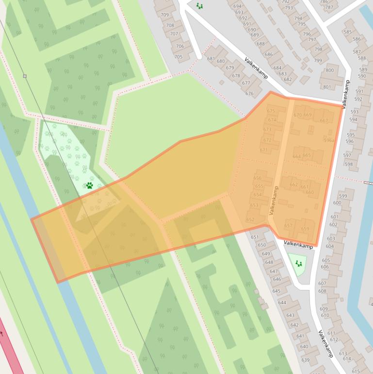 Kaart van postcodegebied 3607MR.