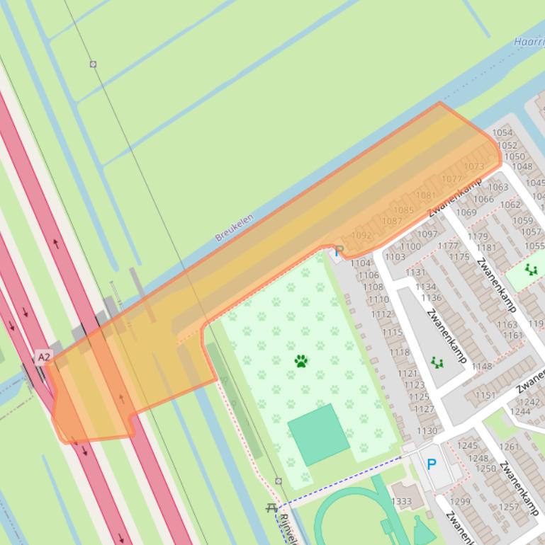 Kaart van postcodegebied 3607NL.