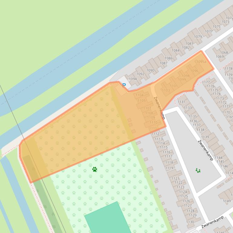 Kaart van postcodegebied 3607NM.