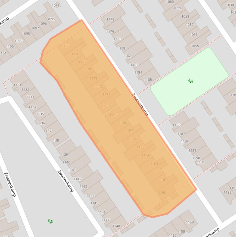 Kaart van postcodegebied 3607NR.