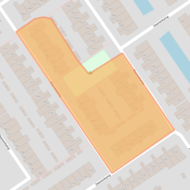 Kaart van postcodegebied 3607NS.