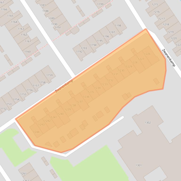 Kaart van postcodegebied 3607NV.