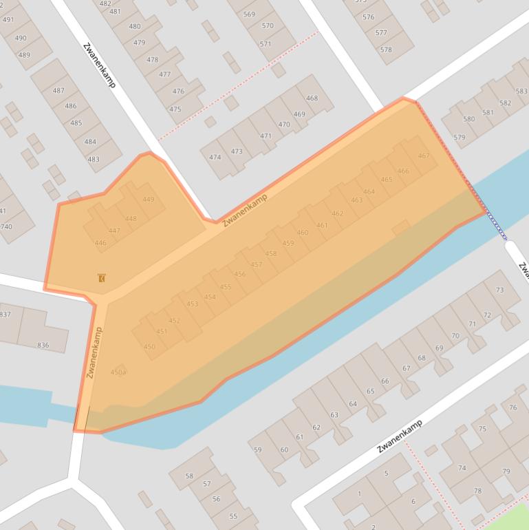 Kaart van postcodegebied 3607PA.