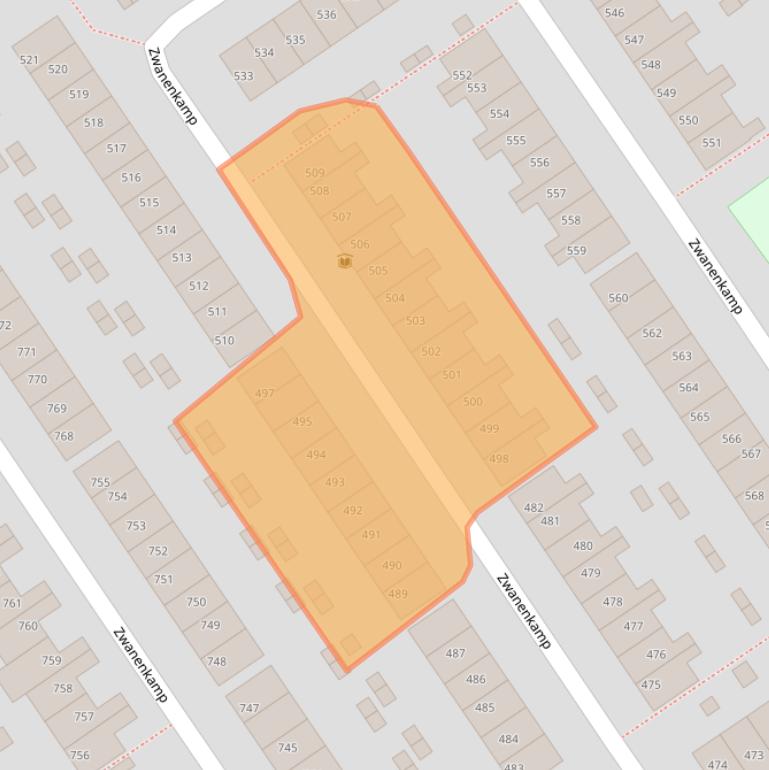 Kaart van postcodegebied 3607PC.