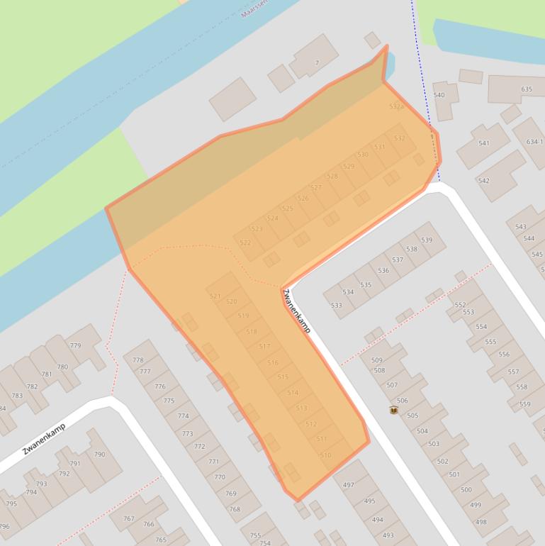 Kaart van postcodegebied 3607PD.