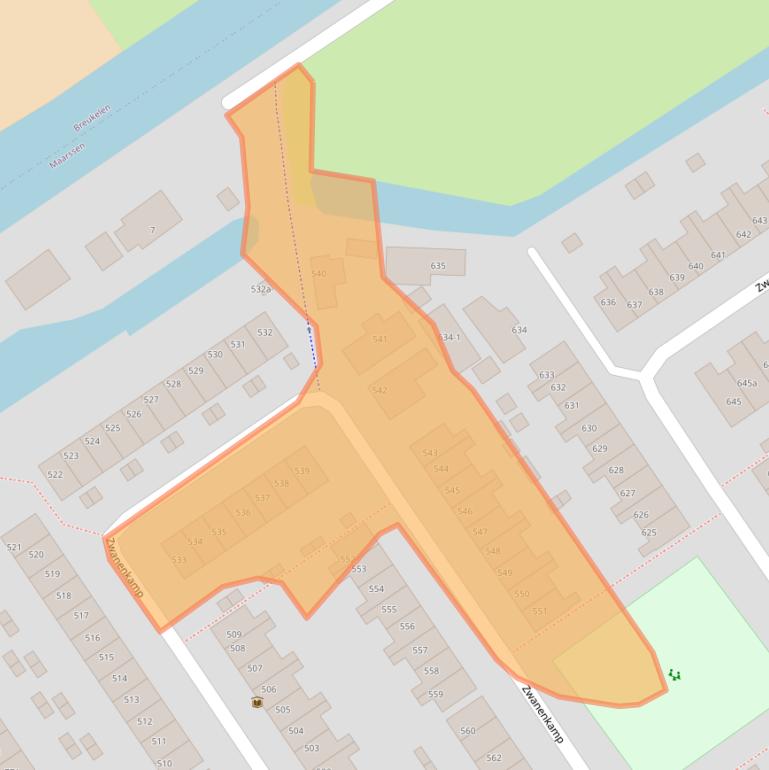 Kaart van postcodegebied 3607PE.