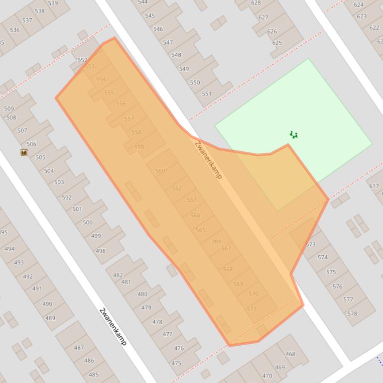 Kaart van postcodegebied 3607PG.