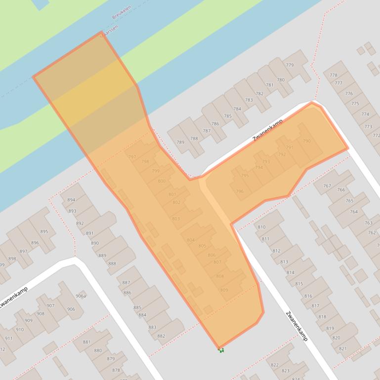 Kaart van postcodegebied 3607PS.