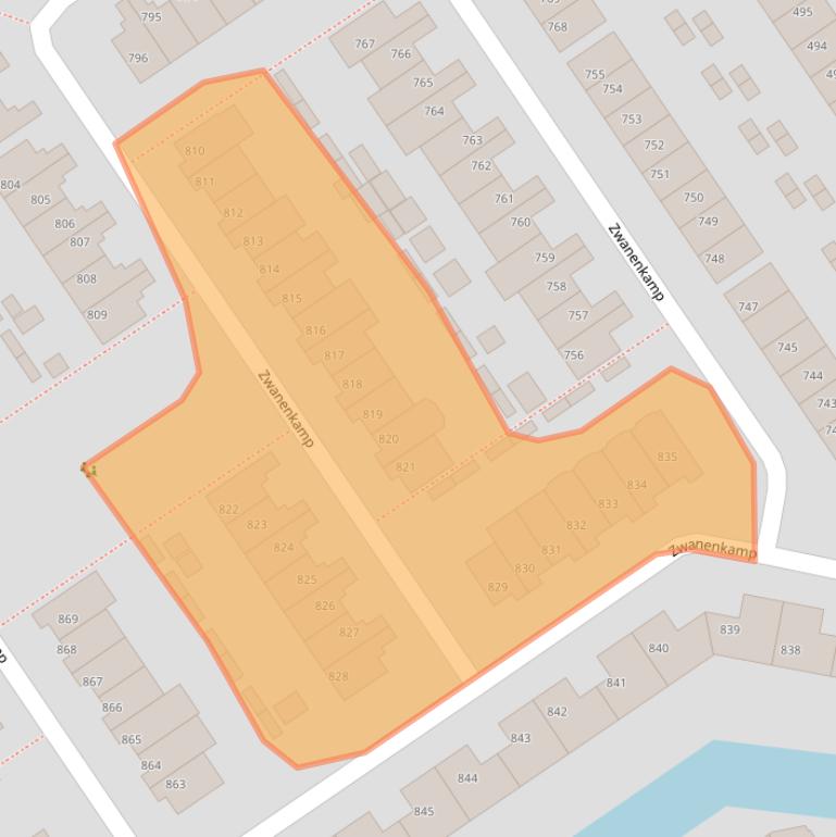 Kaart van postcodegebied 3607PT.