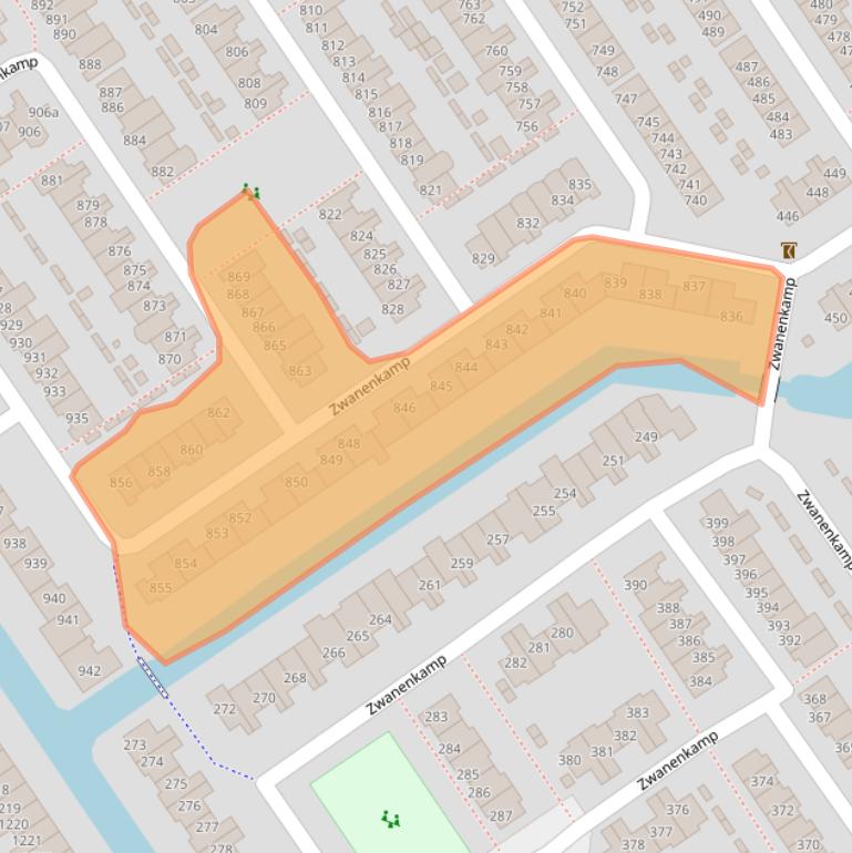Kaart van postcodegebied 3607PV.