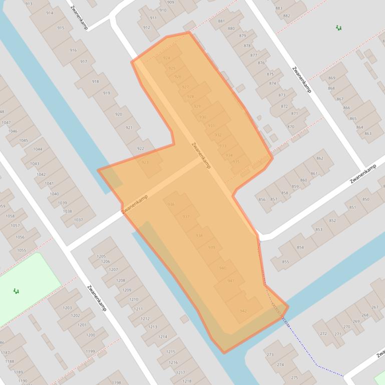 Kaart van postcodegebied 3607PZ.