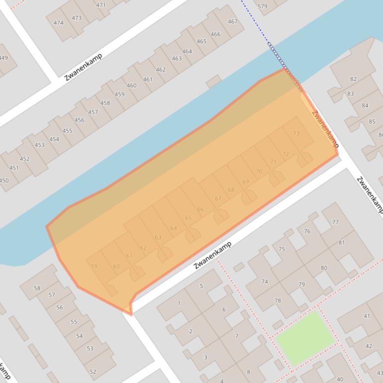 Kaart van postcodegebied 3607RE.