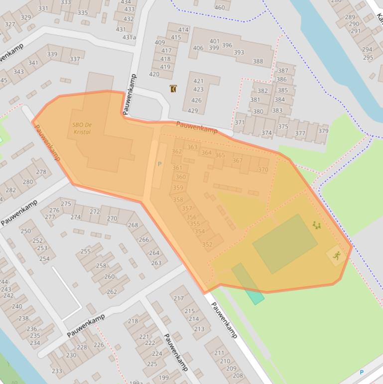 Kaart van postcodegebied 3607TC.