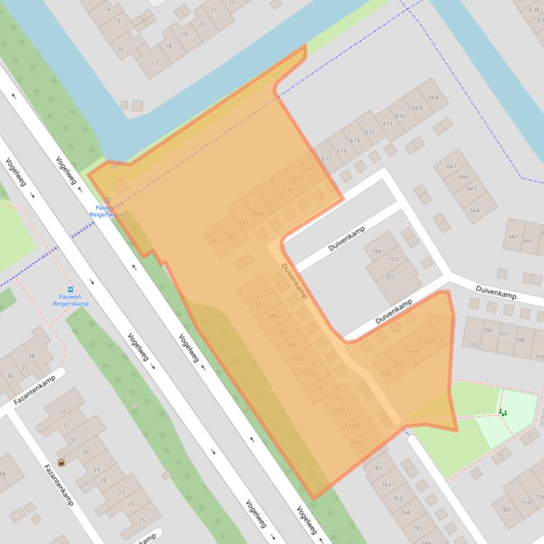 Kaart van postcodegebied 3607VB.