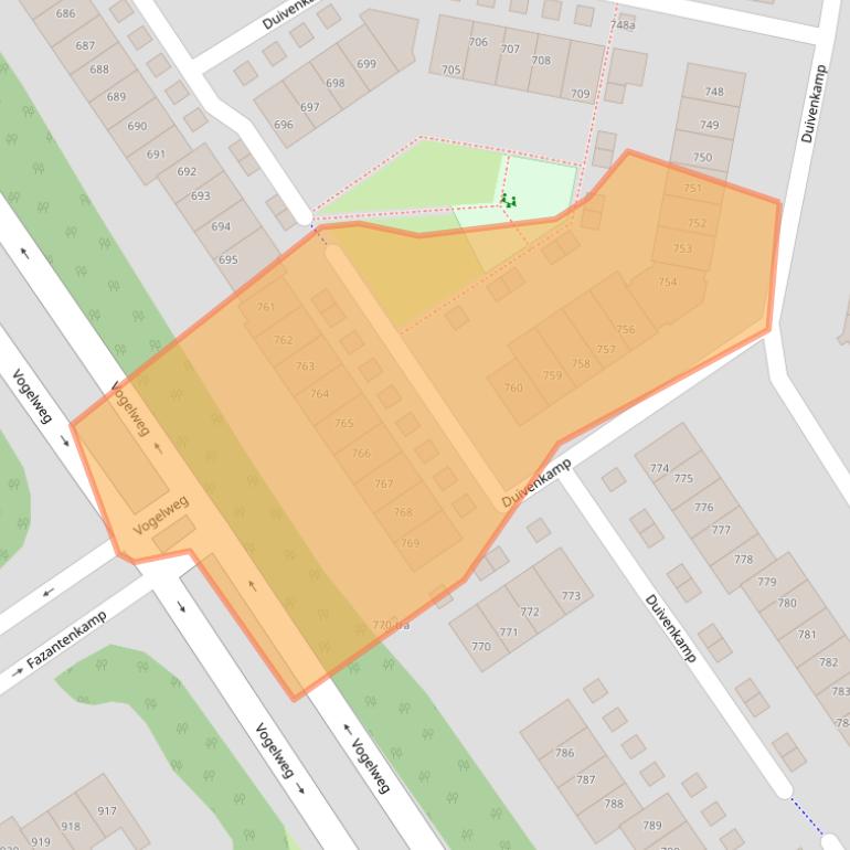 Kaart van postcodegebied 3607VE.