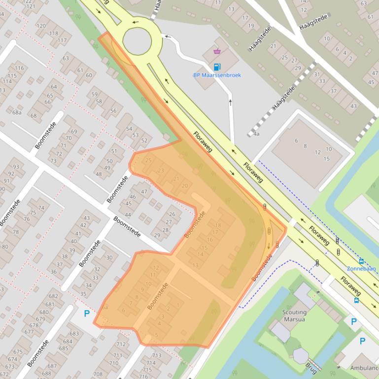 Kaart van postcodegebied 3608AA.