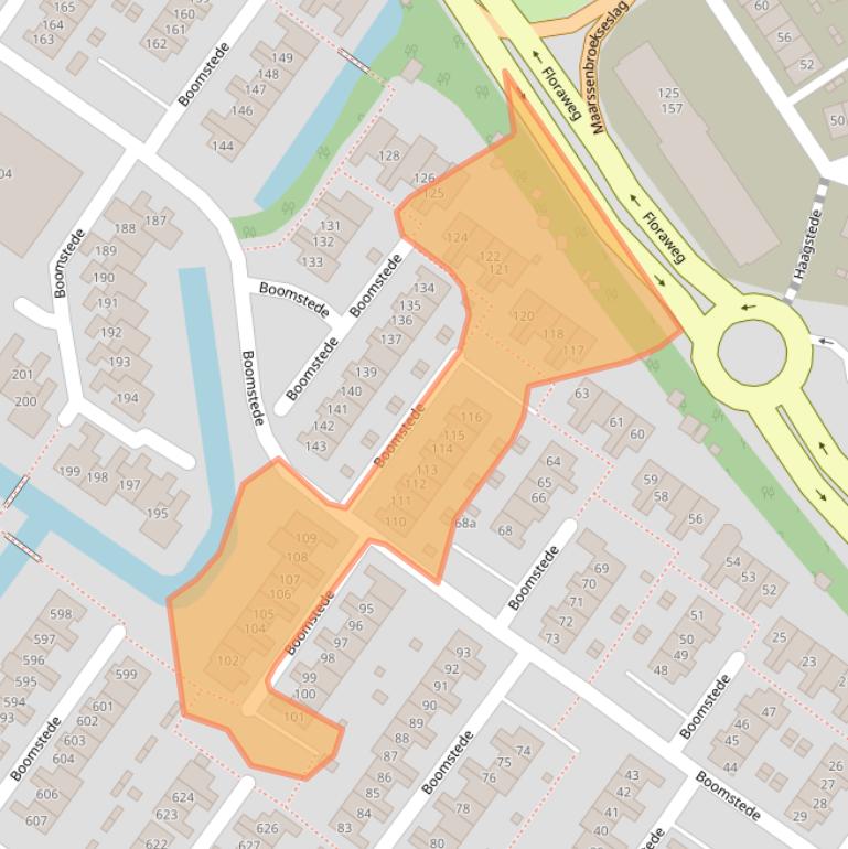 Kaart van postcodegebied 3608AE.