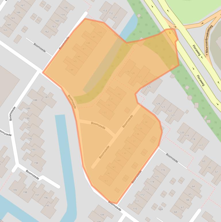 Kaart van postcodegebied 3608AG.