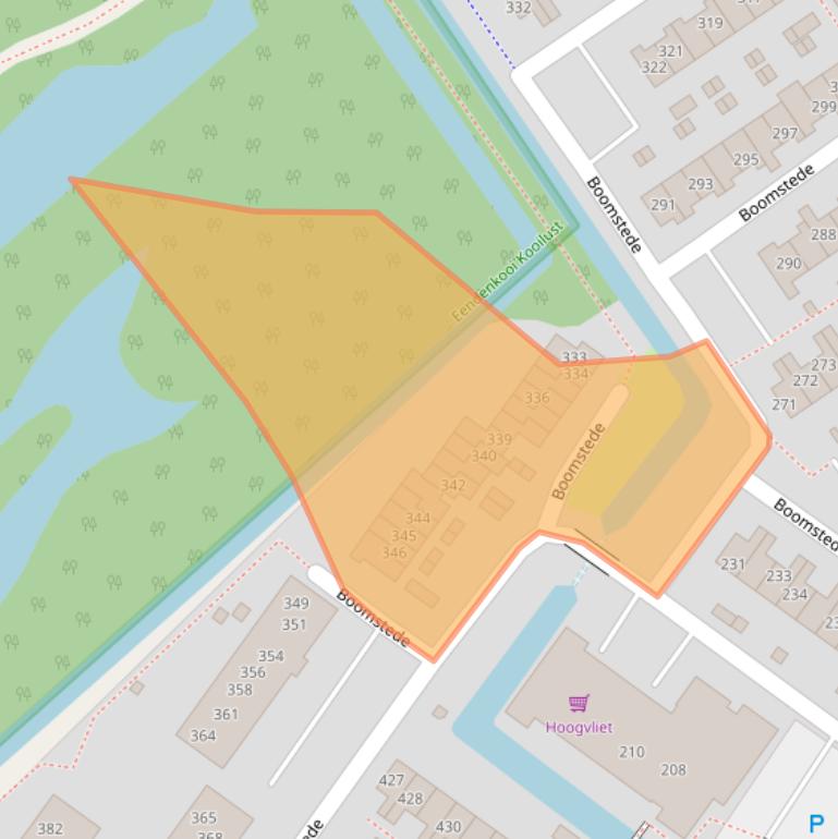 Kaart van postcodegebied 3608BA.