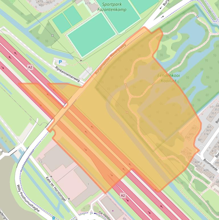 Kaart van postcodegebied 3608BD.