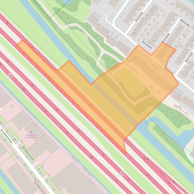 Kaart van postcodegebied 3608BJ.