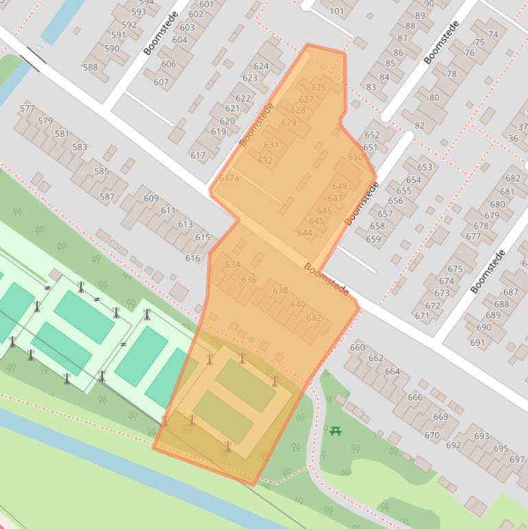 Kaart van postcodegebied 3608BR.