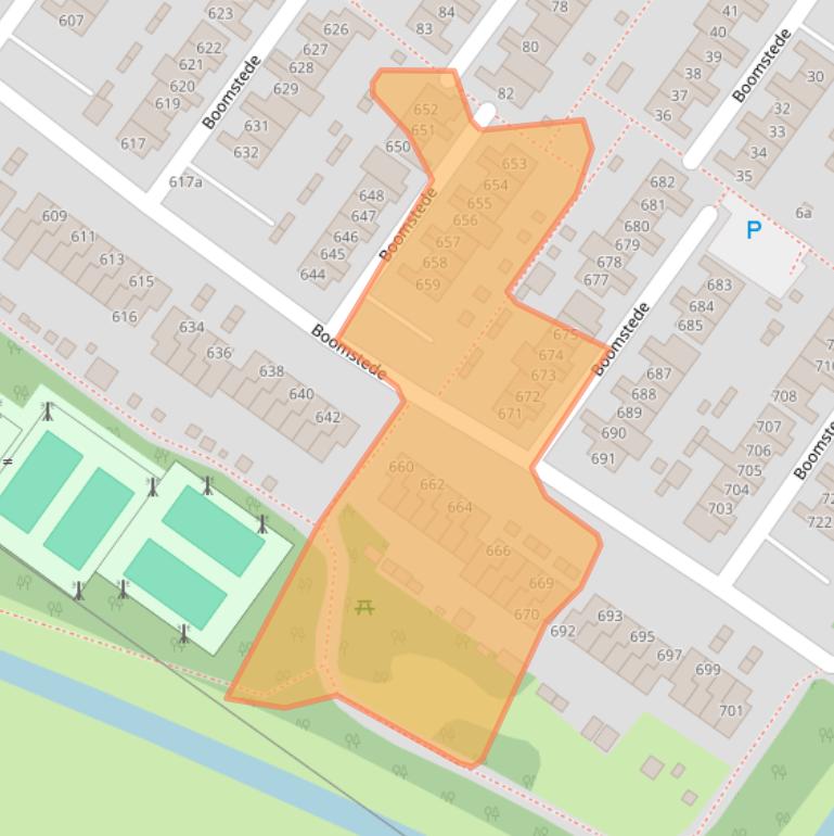 Kaart van postcodegebied 3608BS.