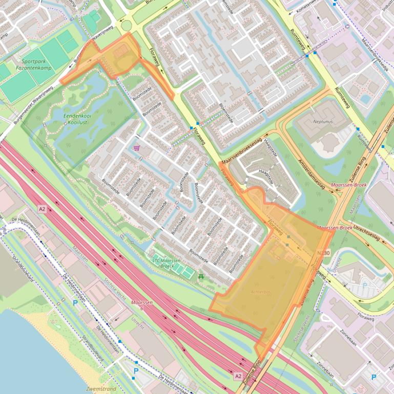 Kaart van postcodegebied 3608BW.