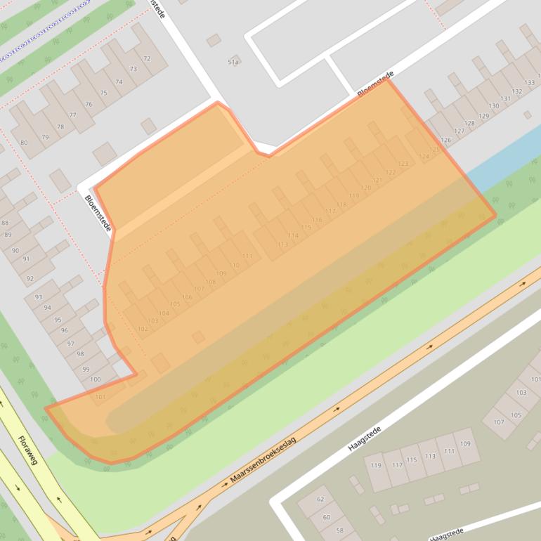 Kaart van postcodegebied 3608TE.