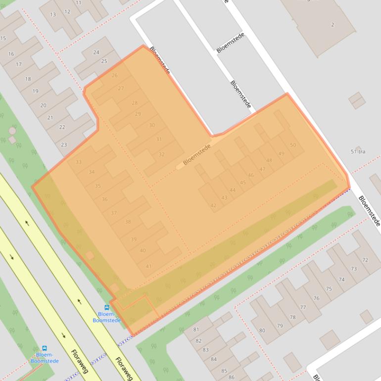 Kaart van postcodegebied 3608TJ.