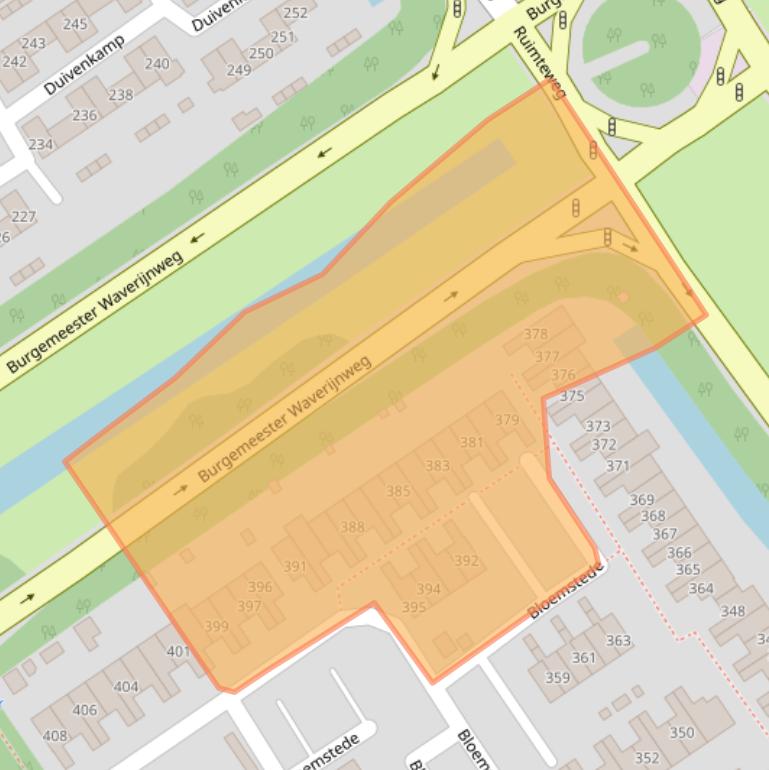 Kaart van postcodegebied 3608VD.