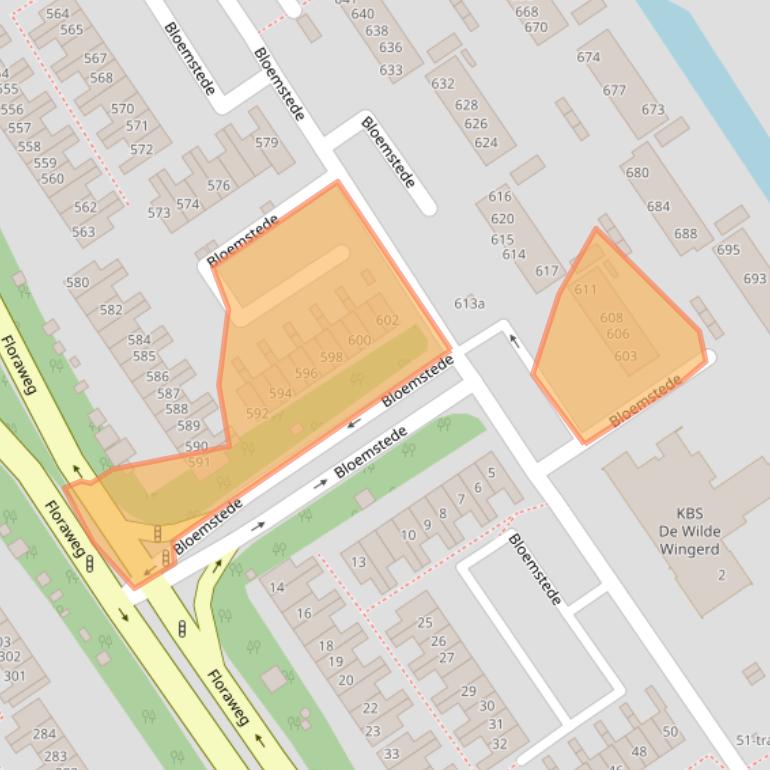 Kaart van postcodegebied 3608XG.