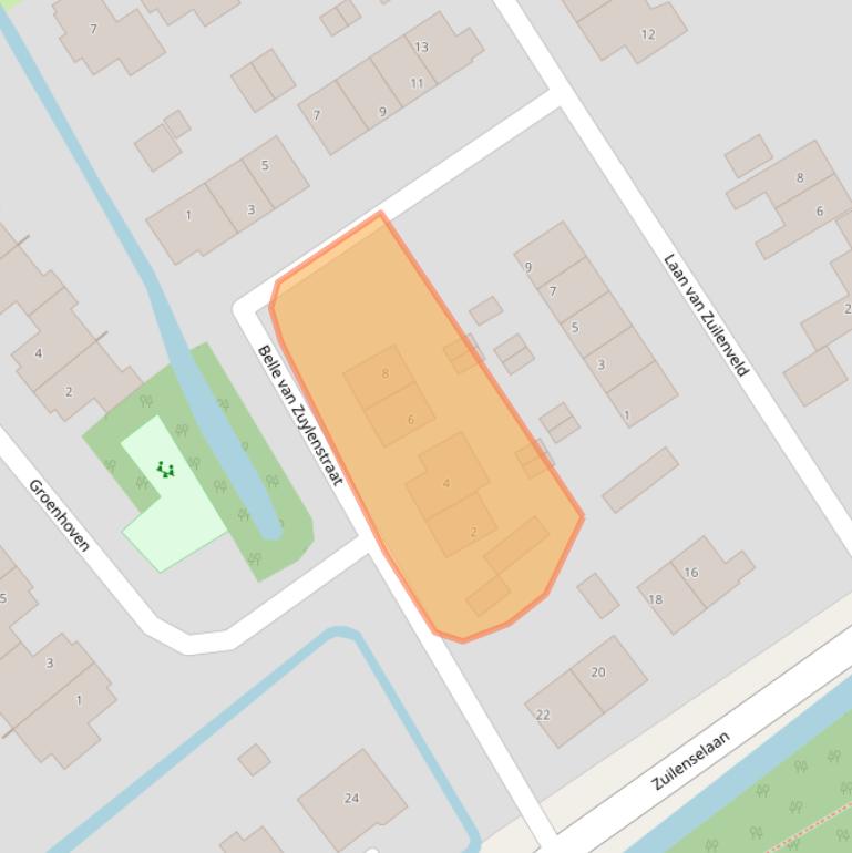 Kaart van postcodegebied 3611AC.