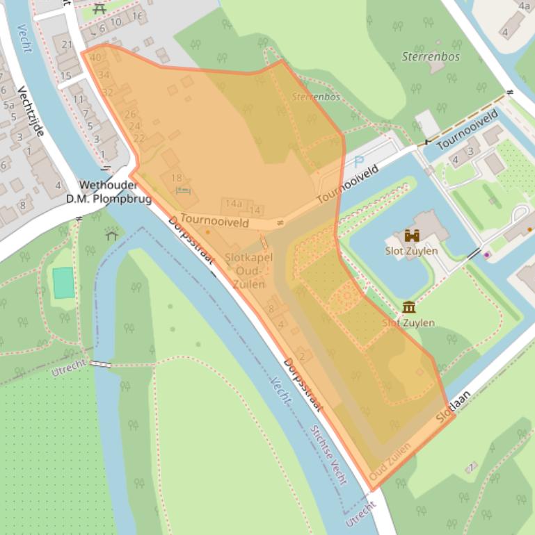 Kaart van postcodegebied 3611AE.