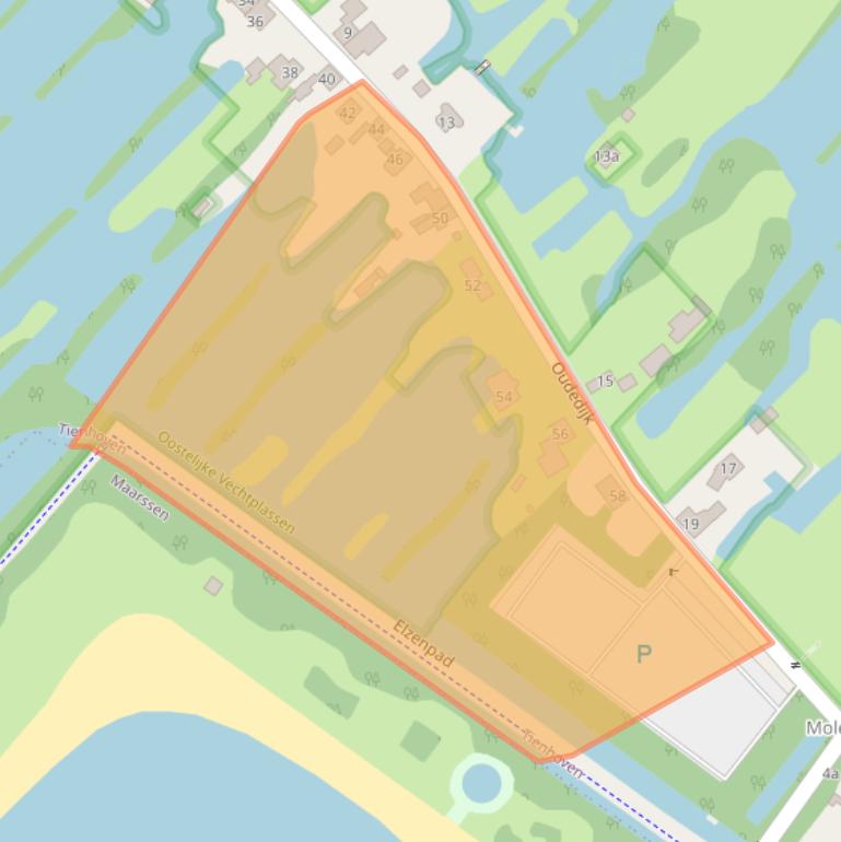 Kaart van postcodegebied 3612AC.