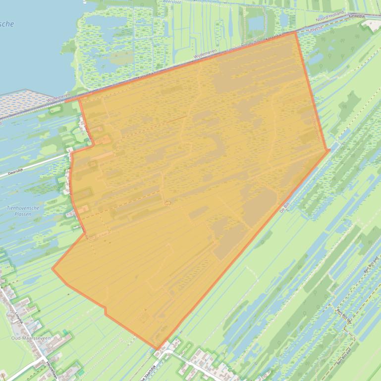 Kaart van postcodegebied 3612AN.