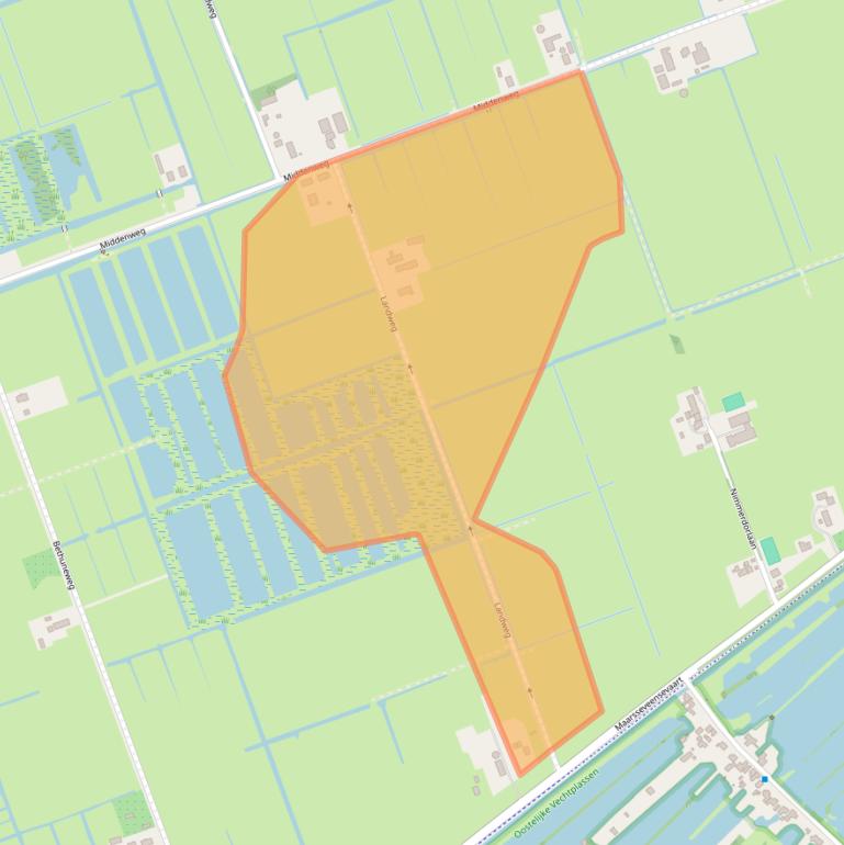 Kaart van postcodegebied 3612AW.