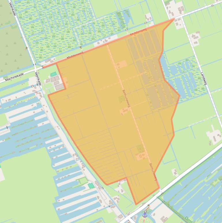 Kaart van postcodegebied 3612AX.